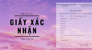 Giấy Xác Nhận Tiếng Anh Là Gì